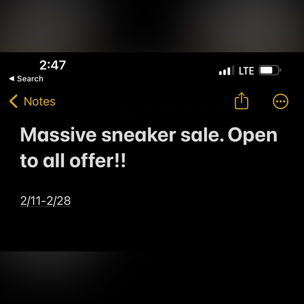 Sneaker sale